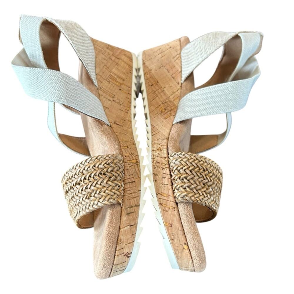 Easy Spirit  Lorena Woven Strappy Cork Wedge Comfort Sandals  Slip On 6.5 - Picture 6 of 9